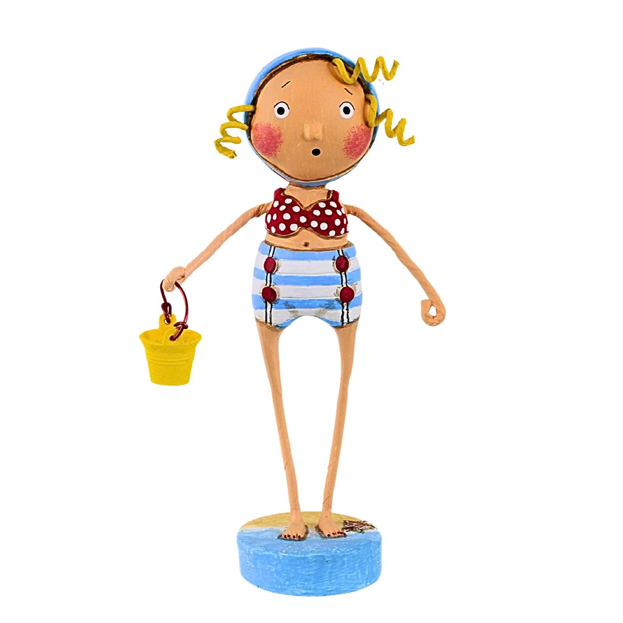 Lori Mitchell 6.0 Inch Sandy Summer Figurine , Lightweight Summer Decor Ocean Beach